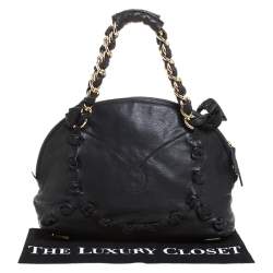 Gianfranco Ferre Black Leather Satchel