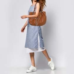 Gianfranco Ferre Brown Leather Shoulder Bag