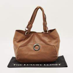 مملوكة مسبقًا حقيبة كتف جيانفرانكو فيري جلد بني 