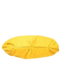 Pre Owned Gianfranco Ferre Mustard Soft Leather Ring Handle Shoulder Bag