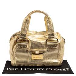 Gianfranco Ferre Gold Leather Satchel