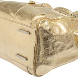 Gianfranco Ferre Gold Leather Satchel