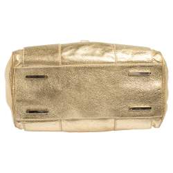 Gianfranco Ferre Gold Leather Satchel