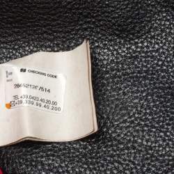 Pre Owned Gianfranco Ferre Black Leather Embossed Logo Hobo