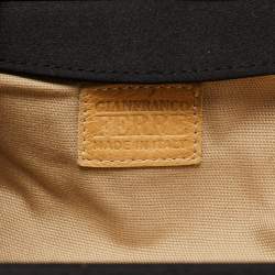 Pre Owned Gianfranco Ferre Black Satin Frame Clutch