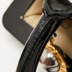 Gianfranco Ferre Multicolor Nylon and Patent Leather Frame Satchel