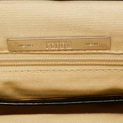 Gianfranco Ferre Multicolor Nylon and Patent Leather Frame Satchel