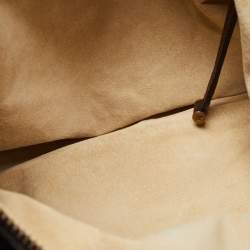 Gianfranco Ferre Brown Zebra Print Satin and Leather Tribe Handle Shoulder Bag