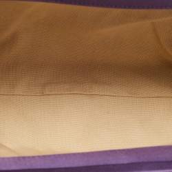 Gianfranco Ferre Purple Satin Charm Frame Clutch