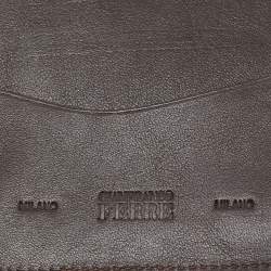 Gianfranco Ferre Beige Alligator Leather Zip Around Wallet