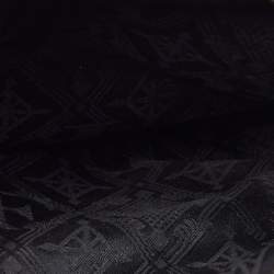 Pre Owned Gianfranco Ferre Black Pleated Satin Crystals Bangle Clutch