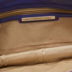 Gianfranco Ferre Purple Python Side Zip Oversized Clutch