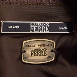 Gianfranco Ferre Multicolor Zebra/Floral Calfhair, Satin and Crocodile Embellished Fringe Bag