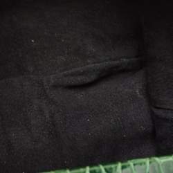 Gianfranco Ferre Black/Green Rabbit Fur, Croc and Leather Zip Hobo