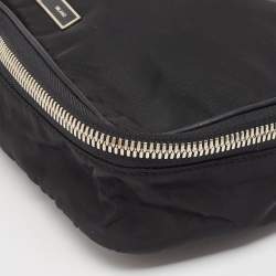 Gianfranco Ferre Black Canvas Zip Around Clutch