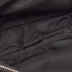 Gianfranco Ferre Black Canvas Zip Around Clutch
