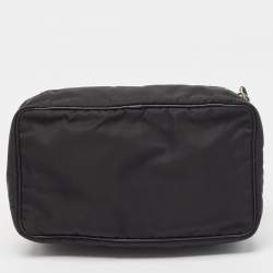 Gianfranco Ferre Black Canvas Zip Around Clutch