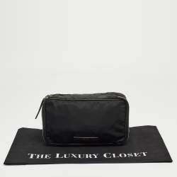 Gianfranco Ferre Black Nylon Zip Around Pouch