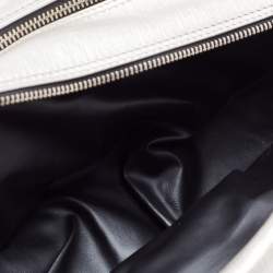 Gianfranco Ferre Silver Leather Oversized Pouch