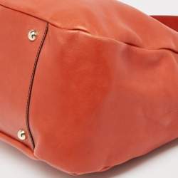 Gianfranco Ferre Dark Orange Leather Hobo