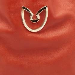 Gianfranco Ferre Dark Orange Leather Hobo