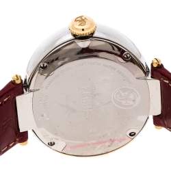 Gianfranco Ferre Red White Stainless Steel Diamond Collection Oval Watch 44 mm