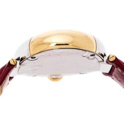 Gianfranco Ferre Red White Stainless Steel Diamond Collection Oval Watch 44 mm