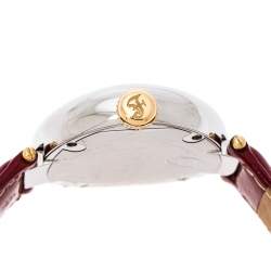 Gianfranco Ferre Red White Stainless Steel Diamond Collection Oval Watch 44 mm