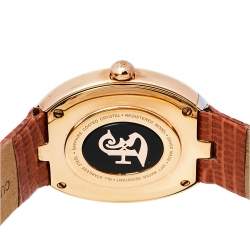 Pre Owned Gianfranco Ferre Two-Tone Stainless Steel Leather Diamond Collection Women's Wristwatch 29 mm