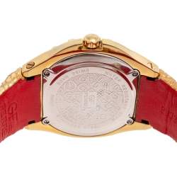 Gianfranco Ferre Mother of Pearl Gold Plated Stainless Steel Leather 9062J Women's Wristwatch 44 mm