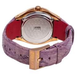 GF Ferre White Rose Gold Plated Stainless Steel Leather 9079J Women's Wristwatch 45 mm