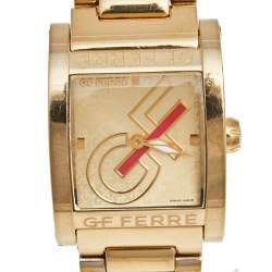GF Ferre Champagne Gold Plated Stainless Steel GF.9046L/25M Women's Wristwatch 26 mm
