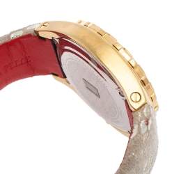 GF Ferre Mother of Pearl Gold Plated Stainless Steel Leather 9062J Women's Wristwatch 40 mm