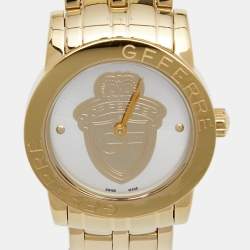 Pre Owned Gianfranco Ferre Silver Gold Tone Stainless Steel 9085L Women's Wristwatch 32 mm