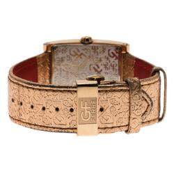 Pre Owned Gianfranco Ferre Pink Gold-Plated Stainless Steel 9046M Women's Wristwatch 36MM