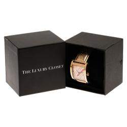 Pre Owned Gianfranco Ferre Pink Gold-Plated Stainless Steel 9046M Women's Wristwatch 36MM