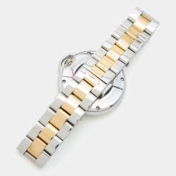 Pre Owned Gianfranco Ferre Mother of Pearl Two Tone Stainless Steel Diamond Collection Women's Wristwatch 35 mm