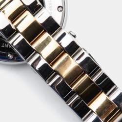 Pre Owned Gianfranco Ferre Mother of Pearl Two Tone Stainless Steel Diamond Collection Women's Wristwatch 35 mm