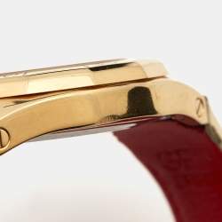 GF Ferre Champagne Gold Plated Stainless Steel Leather 9074J Women's Wristwatch 44 mm