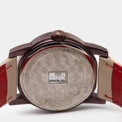 GF Ferre Multicolor PVD Coated Stainless Steel Leather 9085L Women's Wristwatch 32 mm 