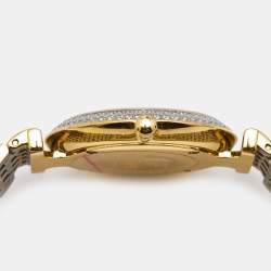 Pre Owned GF Ferre Mother Of Pearl Crystal Embellished Two-Tone Stainless Steel GPGP7440.1.2 Women's Wristwatch 31.50 mm