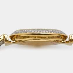 Pre Owned GF Ferre Mother Of Pearl Crystal Embellished Two-Tone Stainless Steel GPGP7440.1.2 Women's Wristwatch 31.50 mm