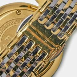 Pre Owned GF Ferre Mother Of Pearl Crystal Embellished Two-Tone Stainless Steel GPGP7440.1.2 Women's Wristwatch 31.50 mm