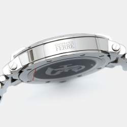 Pre Owned Gianfranco Ferre Black Mother of Pearl Stainless Steel Diamond Collection GF-L-13045 Women's Wristwatch 38 mm