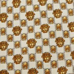 Pre Owned ربطة عنق جياني فيرساتشي حرير رمادي/أسود تقليدي ميدوسا