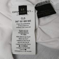 Gianni Versace White I believe In Individuality Print Jersey T-Shirt M