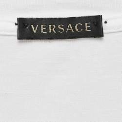 Gianni Versace White I believe In Individuality Print Jersey T-Shirt M