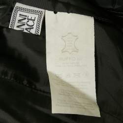 Pre Owned Gianni Versace Vintage Black Leather Lace Up Corset Top M