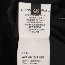 Pre Owned Gianni Versace Monochrome/Purple Animal Print Satin Medusa Sleeveless Mini Dress L