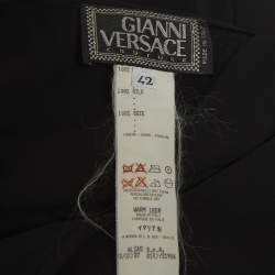 مملوكة مسبقًا Gianni Versace Black Silk Strappy Maxi Dress M
